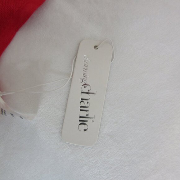 Pashmina Scarf Wrap Red Fringe Charming Charlie 21x70 NWT - Picture 6 of 8